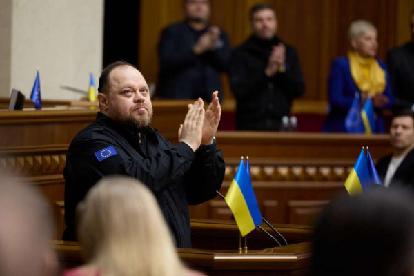 Голова Верховної Ради України Руслан Стефанчук виступив із трибуни Парламенту України до другої річниці повномасштабного російського вторгнення в Україну2