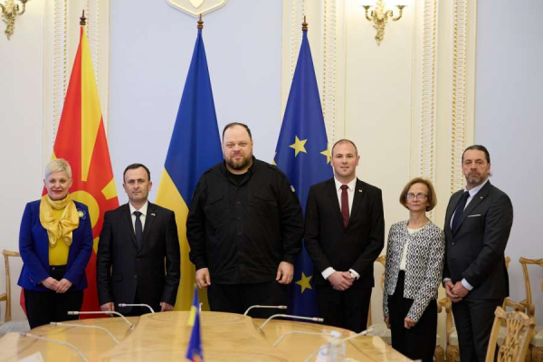 Спікер Парламенту України Руслан Стефанчук зустрівся із Головою Собранія Республіки Північна Македонія Йованом Мітреським0