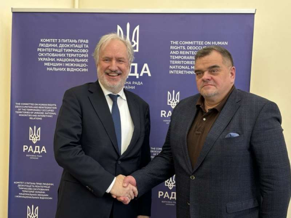 Голова Комітету з питань прав людини Андрій Задорожний провів робочу зустріч з делегацією Генерального Директорату Європейської Комісії з питань гуманітарної допомоги та цивільного захисту населення (ECHO)1