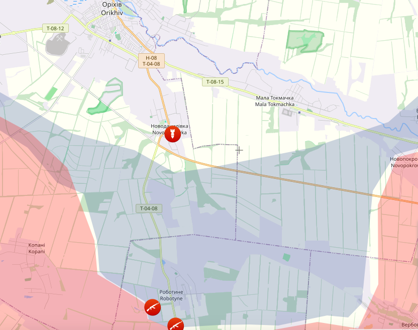 Росія посилила наступ по всьому фронту, головні удари біля Авдіївки, Мар'їнки, Роботиного &mdash; карта