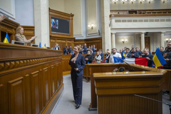 Виступ Голови Національних зборів Французької Республіки Яель Брон-Піве у Верховній Раді України, 28 березня 2024 року2