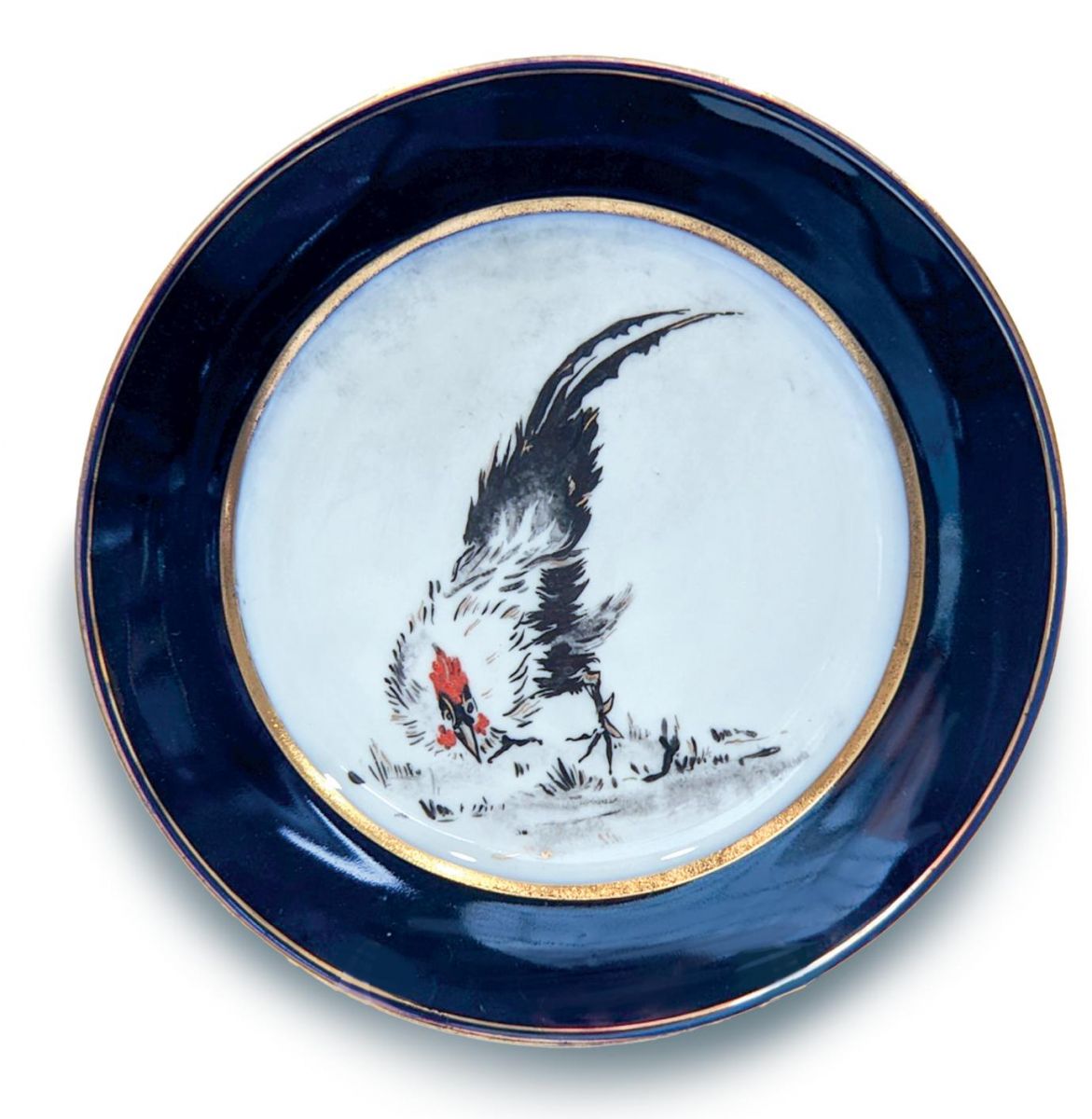 Оксана Жникруп. Авторський розпис тарелі «Півень». 1953–19543