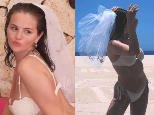 Селена Гомес відзначила дівич-вечір у бікіні та фаті0