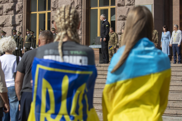 Віталій Кличко взяв участь у церемонії підняття Державного Прапора України біля київської мерії4