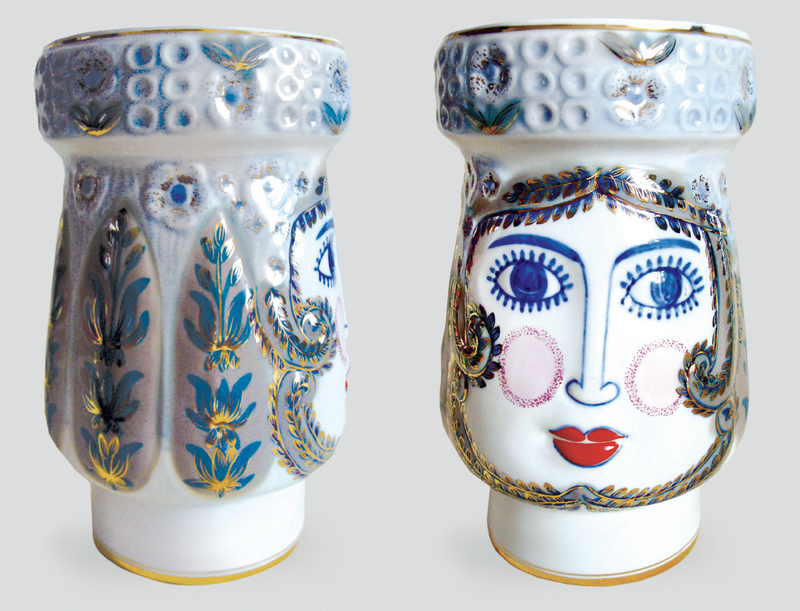 Валентина Трегубова. Декоративна ваза «Льон». Коростенський фарфоровий завод. 19754