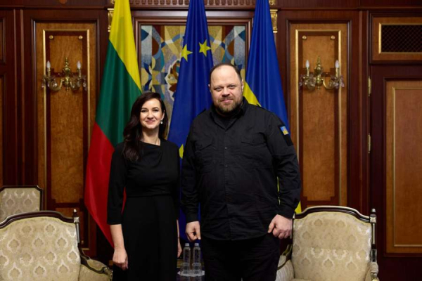 Голова Верховної Ради України Руслан Стефанчук провів зустріч із Прем’єр-міністром Литовської Республіки Інгою Ругінєнє0