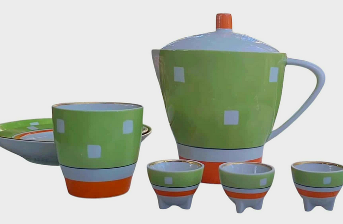 Василь Ущаповський. Набір для сніданку. Коростенський фарфоровий завод. 1964 р.4